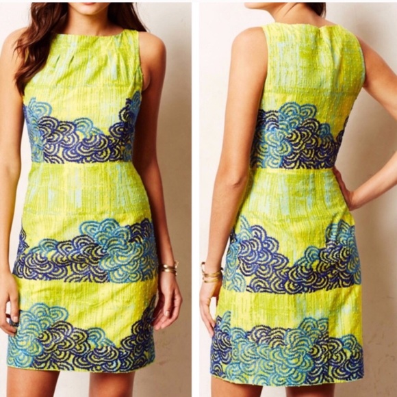 Anthropologie Dresses & Skirts - Anthropologie Tabitha azure scroll dress